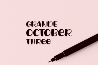 Grande October Three: A Bold Typeface for Clean Editorial Design