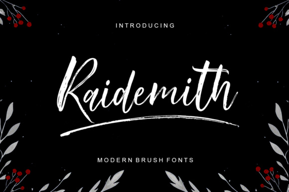 Raidemith: A Textured Brush Font for Handmade Creations