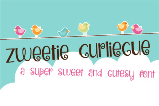 Zweetie Curliecue: A Whimsical Font for Editorial Charm